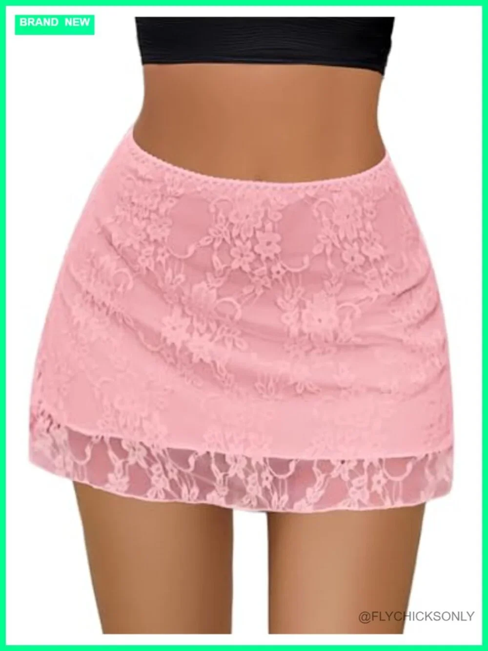 Sexy Lace Mini Skirt Bodycon Half Slip Going Out Y2K Summer Short Skirt